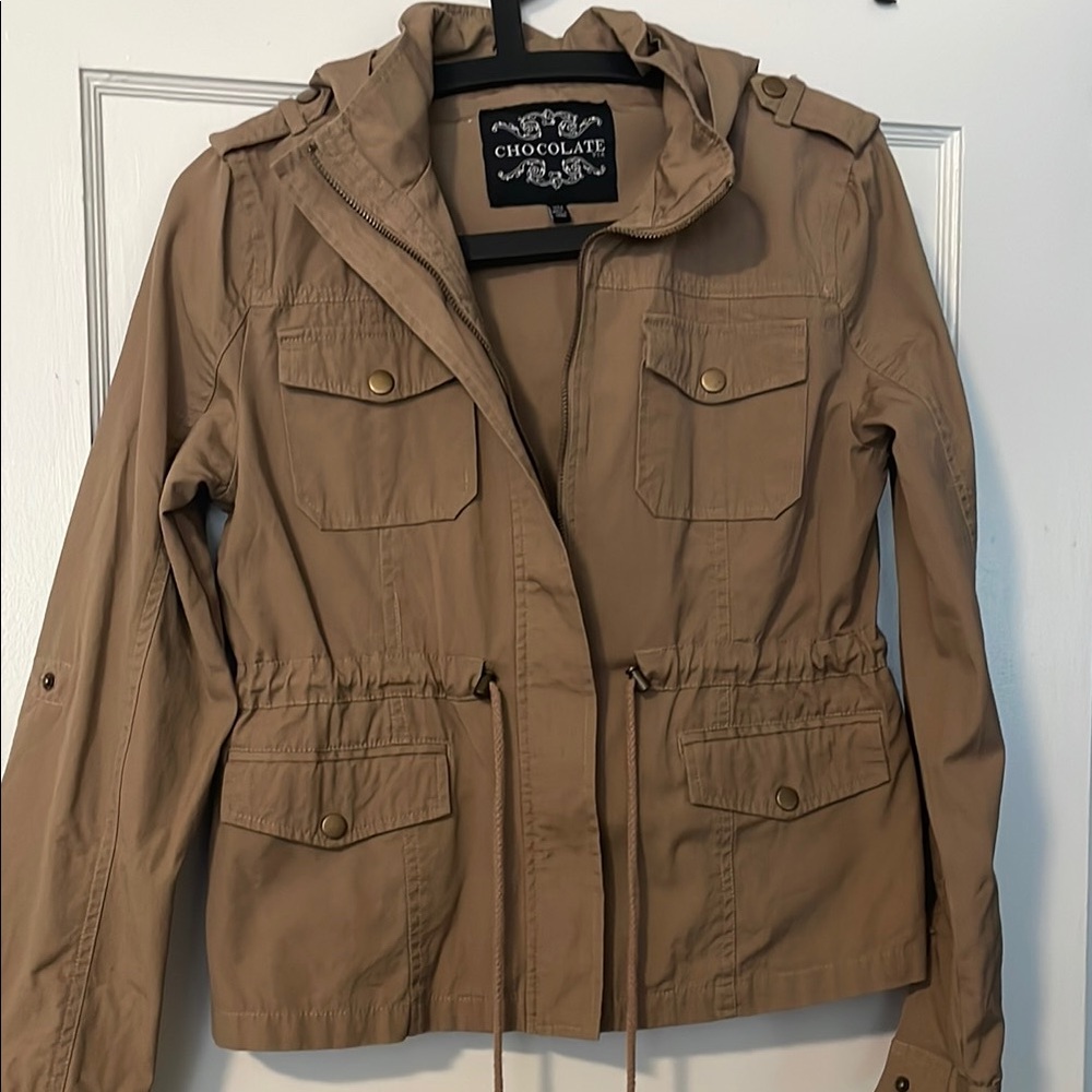 Chocolate Women's Utility Jacket in Tan
